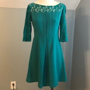 Kelly Green Lace Accent Dress